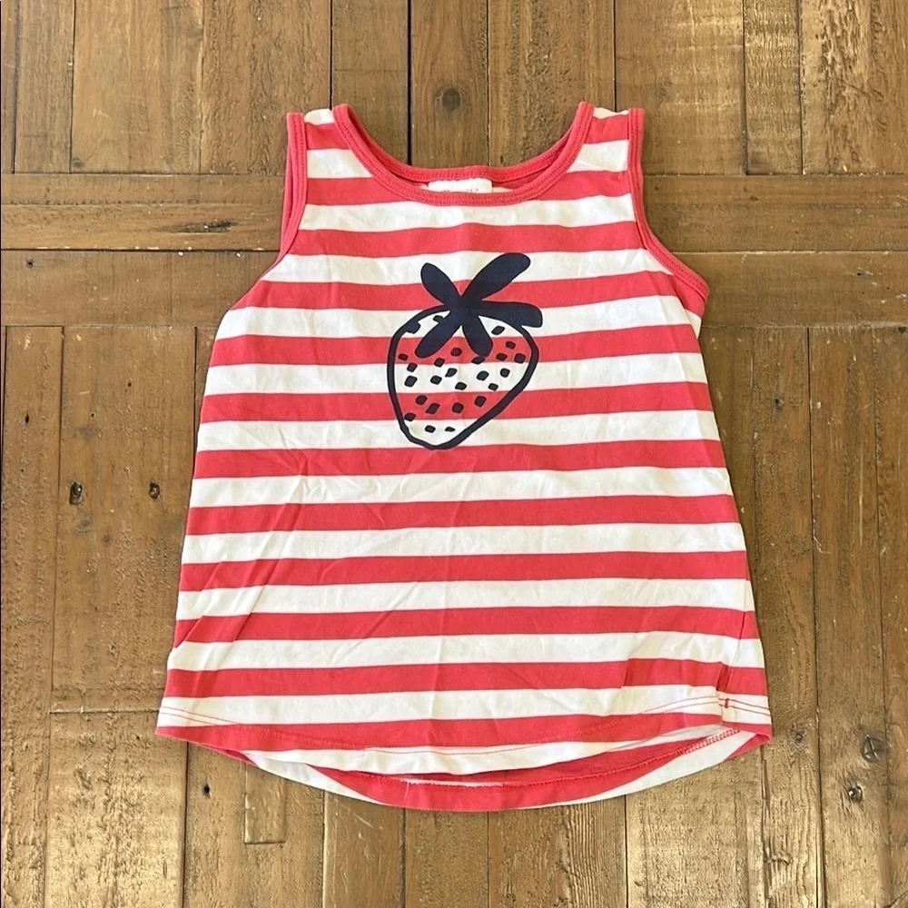 Hanna andersson Striped Strawberry Kids Tank Top